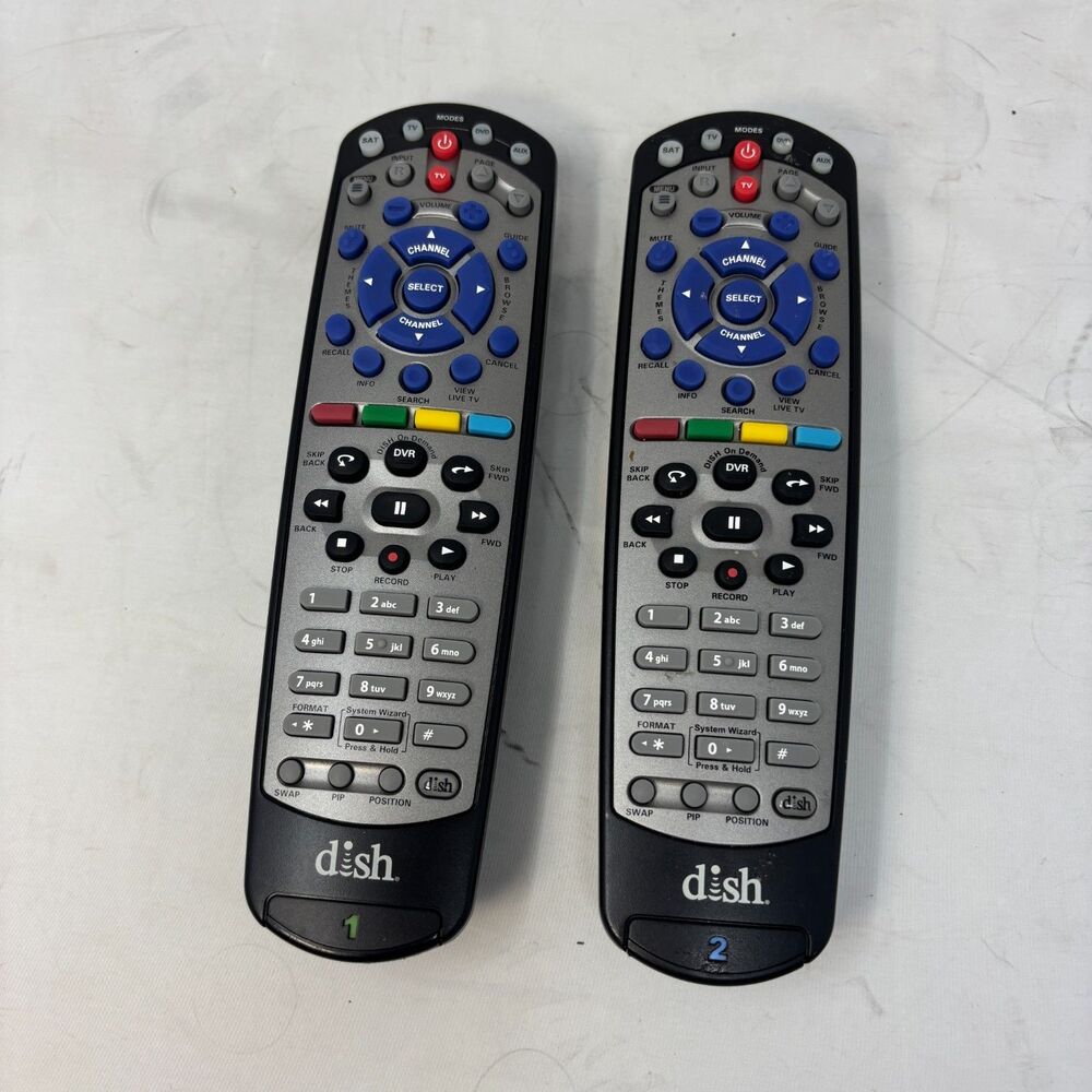 2 TV Remotes From Dish Network 20.1 IR 21.1 IR-Untested